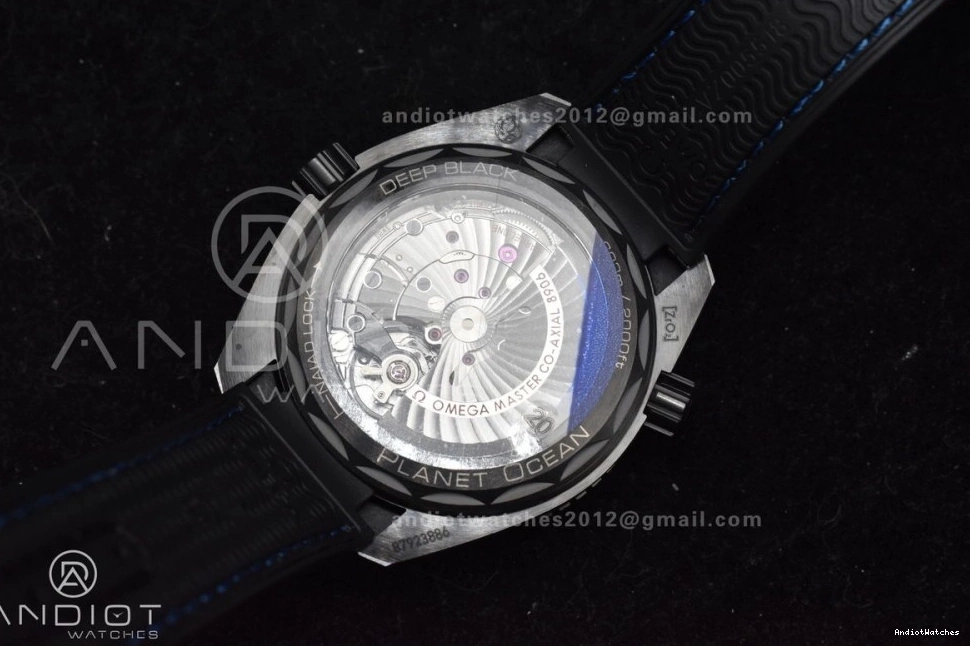 Planet on 1:1 HighQuality Black 45.5mm 1023 A8906 Black Deep Ocean Clone Strap Super Blue Ceramic Edition VSF Best Real Nylon 0704